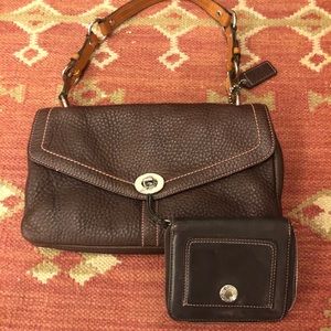 Coach purse with matching wallet